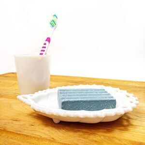 Vintage Westmorland Milk Glass Shell Dish & Juice Cup